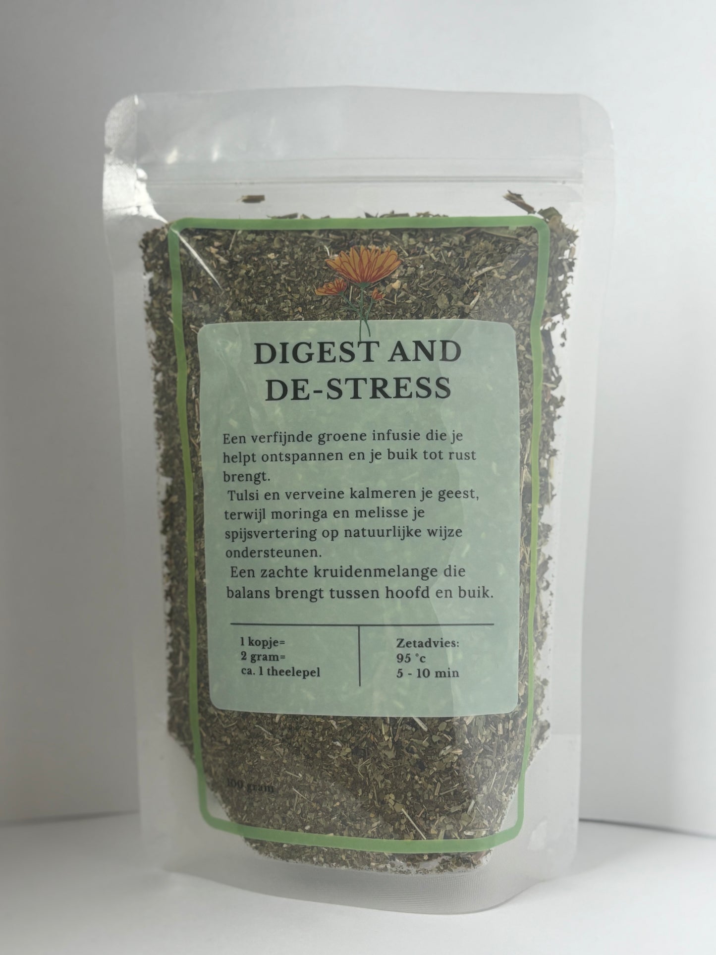 Digest and De-Stress - Groene Blend product back